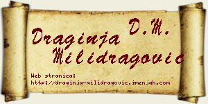 Draginja Milidragović vizit kartica